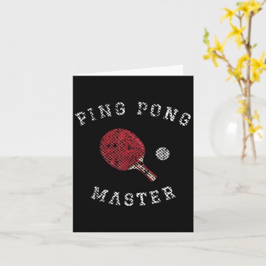 Table Tennis Ping Pong Master Funny Quote Graphic Kaart (Gele Bloem)