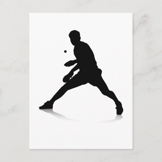 Table Tennis Player Briefkaart (Voorkant)
