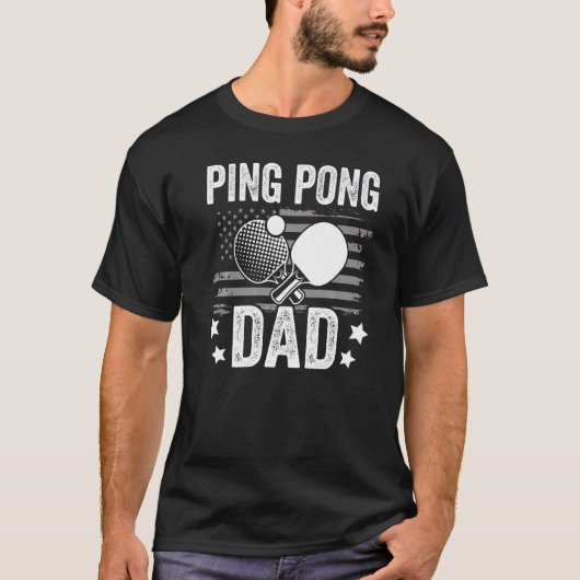 Table tennis player father ping pong dad funny tab t-shirt (Voorkant)