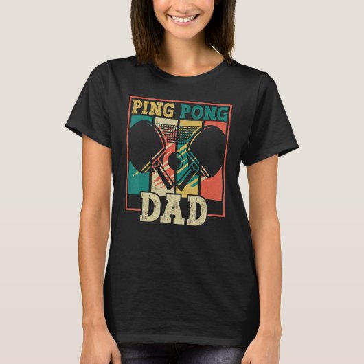 Table tennis player father ping pong dad funny tab t-shirt (Voorkant)