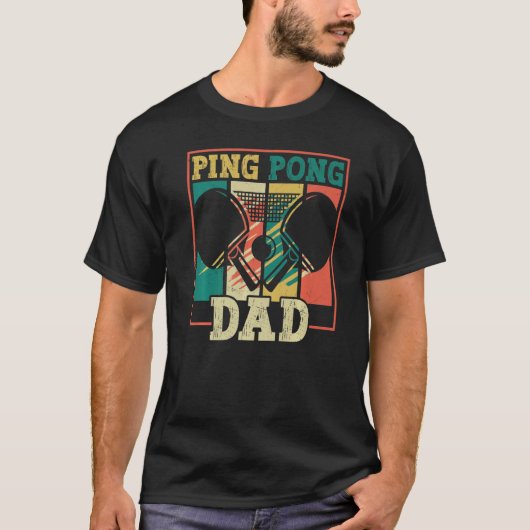 Table tennis player father ping pong dad table ten t-shirt (Voorkant)