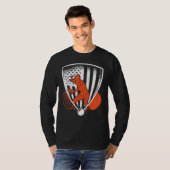 Table tennis player gift USA flag funny table tenn T-shirt (Voorkant volledig)