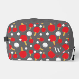 Table Tennis Player Ping Pong Patterned Monogram Toilettasje