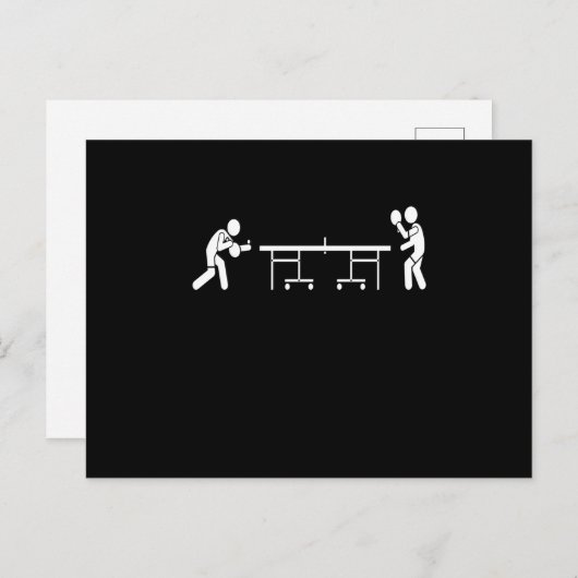 Table tennis players Ping Pong Briefkaart (Voorkant / Achterkant)