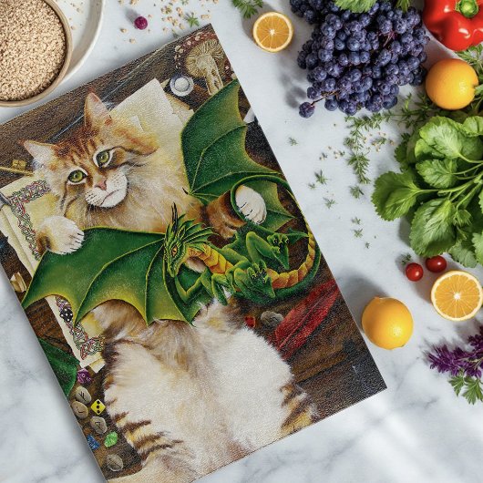 Table Top Gaming Dragon Cat Snijplank