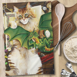 Table Top Gaming Dragon Cat Theedoek