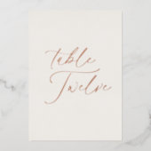 Table Twelve Wedding Table Number | Real Foil Folie Uitnodiging (Voorkant)