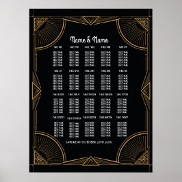 Table Wedding Gatsby Art Deco Poster 20 Zitplaatse