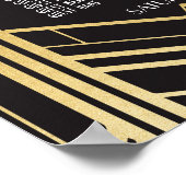 Table Wedding Gatsby Art Deco Poster 20 Zitplaatse (Hoek)