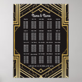 Table Wedding Gatsby Art Deco Poster 20 Zitplaatse (Voorkant)