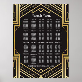 Table Wedding Gatsby Art Deco Poster 20 Zitplaatse