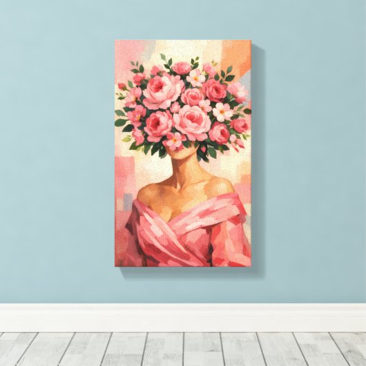 Tableau Déco (Beauté Florale )  Canvas Afdruk (Insitu (Houten vloer))