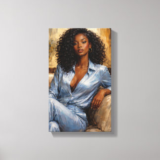 Tableau Déco ( Blue Beauty ) Art Déco Canvas Afdruk