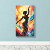 Tableau Déco (Dame Gracieuse Abstrait ) Canvas Afdruk (Insitu (Houten vloer))