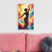 Tableau Déco (Dame Gracieuse Abstrait ) Canvas Afdruk (Insitu (Woonkamer))