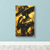 Tableau Déco (Elégance Or Noir )  Canvas Afdruk (Insitu (Houten vloer))