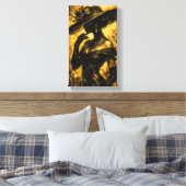 Tableau Déco (Elégance Or Noir )  Canvas Afdruk (Insitu (Slaapkamer))