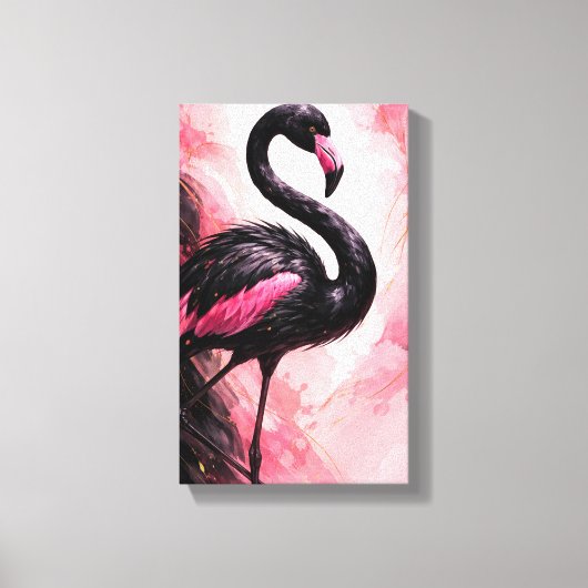 Tableau Déco (Flamant Noir)  Canvas Afdruk (Voorkant)