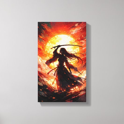 Tableau Déco (Guerrière Flamboyante ) Canvas Afdruk (Voorkant)