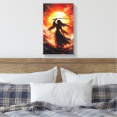 Tableau Déco (Guerrière Flamboyante ) Canvas Afdruk (Insitu (Slaapkamer))