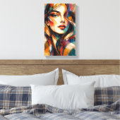 Tableau Déco  Portrait Beauté Art Abstrait Canvas Afdruk (Insitu (Slaapkamer))