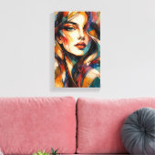 Tableau Déco  Portrait Beauté Art Abstrait Canvas Afdruk (Insitu (Woonkamer))