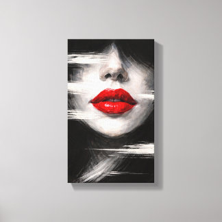 Tableau Déco (Portrait Lèvre )  Canvas Afdruk