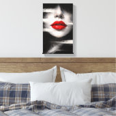 Tableau Déco (Portrait Lèvre )  Canvas Afdruk (Insitu (Slaapkamer))