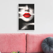 Tableau Déco (Portrait Lèvre )  Canvas Afdruk (Insitu (Woonkamer))