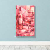 Tableau Déco ( Rose De Vin ) Art Abstraite Canvas Afdruk (Insitu (Houten vloer))