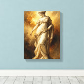 Tableau Déco (Sphère Antique) Art Déco Canvas Afdruk (Insitu (Houten vloer))