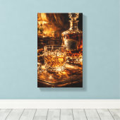 Tableau Déco (Whisky Art )  Canvas Afdruk (Insitu (Houten vloer))