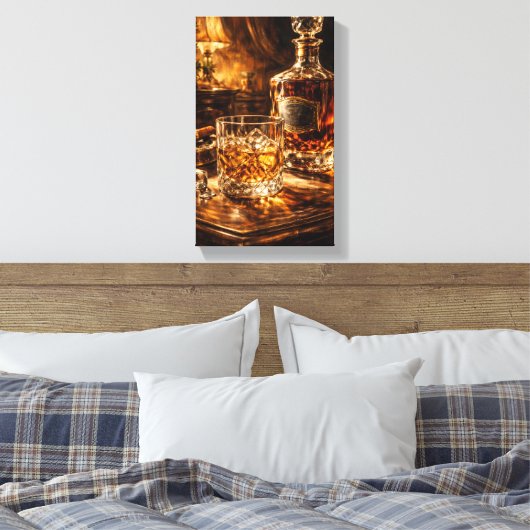 Tableau Déco (Whisky Art )  Canvas Afdruk (Insitu (Slaapkamer))