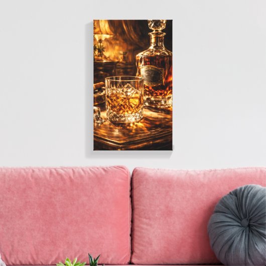 Tableau Déco (Whisky Art ) Canvas Afdruk (Insitu (Woonkamer))