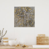 Tableau nr. 2/Compositie nr. VII van Piet Mondriaa Poster (Keuken)