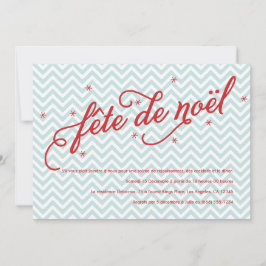 Tableau Soirée Fête de Noël Inviter Kaart