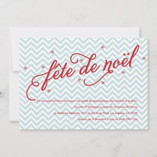 Tableau Soirée Fête de Noël Inviter Kaart (Voorkant)