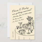 Tableau Wedding Invitation Kaart (Voorkant)