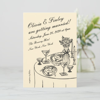 Tableau Wedding Invitation Kaart