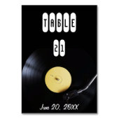 TableCard: Vinylrecord op Platenspeler. Retrothema Kaart (Voorkant)