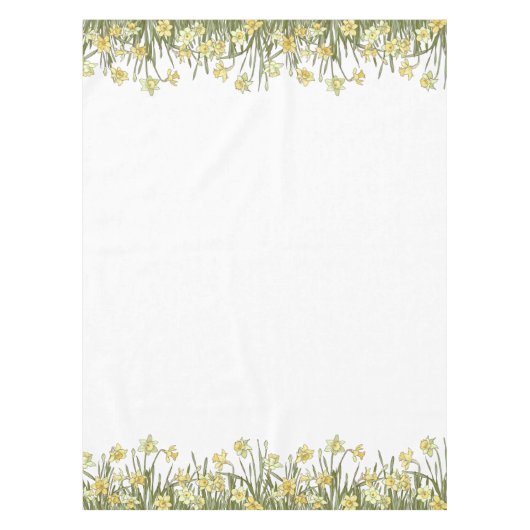 Tablecloden met florale rand van gele kleefstoffen tafelkleed (Voorkant)