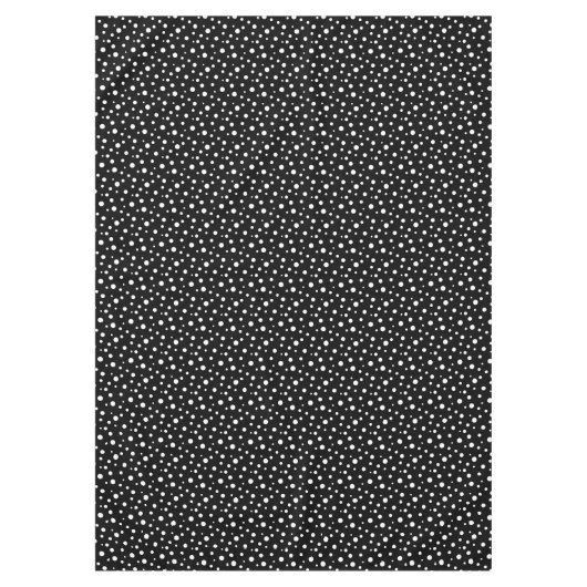 Tablecloth "60x84" zwarte en witte pooldots tafelkleed (Voorkant)