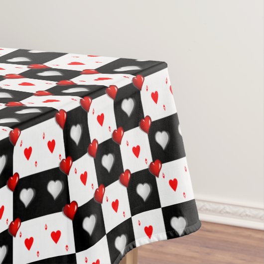 Tablecloth Ace Card Red Hearts Tafelkleed (Voorbeeld)