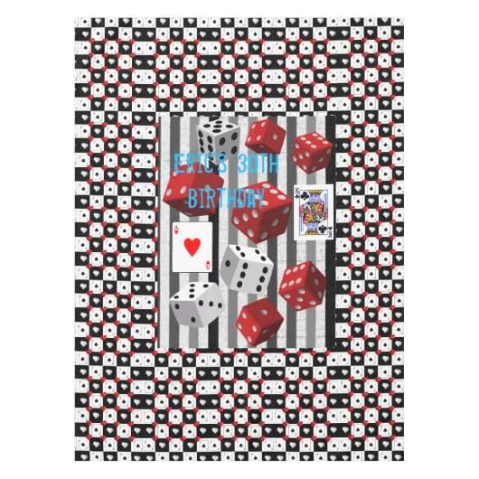 Tablecloth Ace Card Spades Red Hearts Tafelkleed (Voorkant)