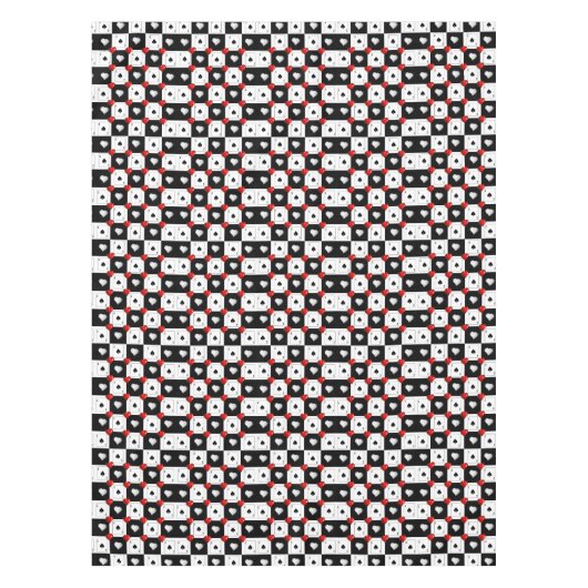 Tablecloth Ace Card Spades Red Hearts Tafelkleed (Voorkant)