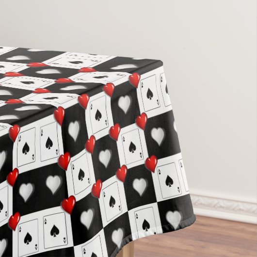 Tablecloth Ace Card Spades Red Hearts Tafelkleed (Voorbeeld)