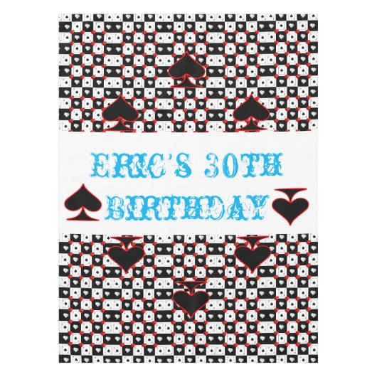 Tablecloth Ace Card Spades Red Hearts Tafelkleed (Voorkant)