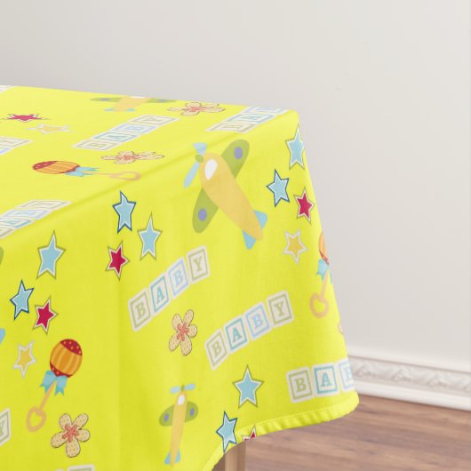 Tablecloth Baby Airplane Yellow Tafelkleed (Voorbeeld)