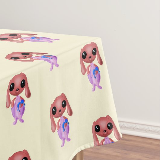 Tablecloth Baby Bunnies - Aangepaste kleuren - Tek Tafelkleed (Voorbeeld)