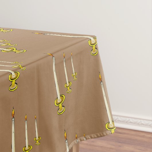 Tablecloth Beige Candles Tafelkleed (Voorbeeld)